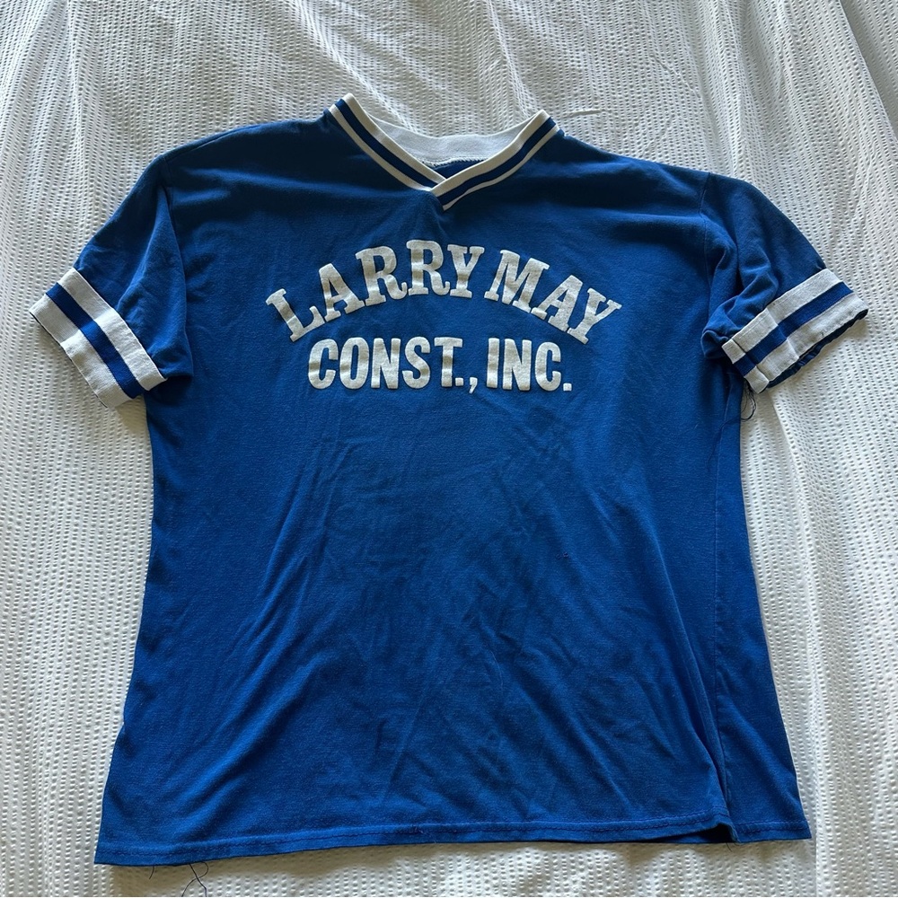 Vintage blue ringer tee
